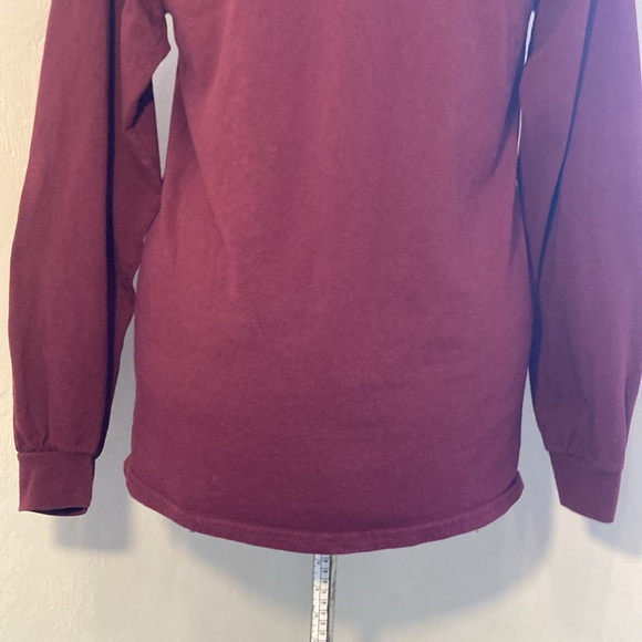 Gildan Ultra Cotton Maroon Graphic Rights Long Sleeve Teeshirt - Picture 9 of 13
